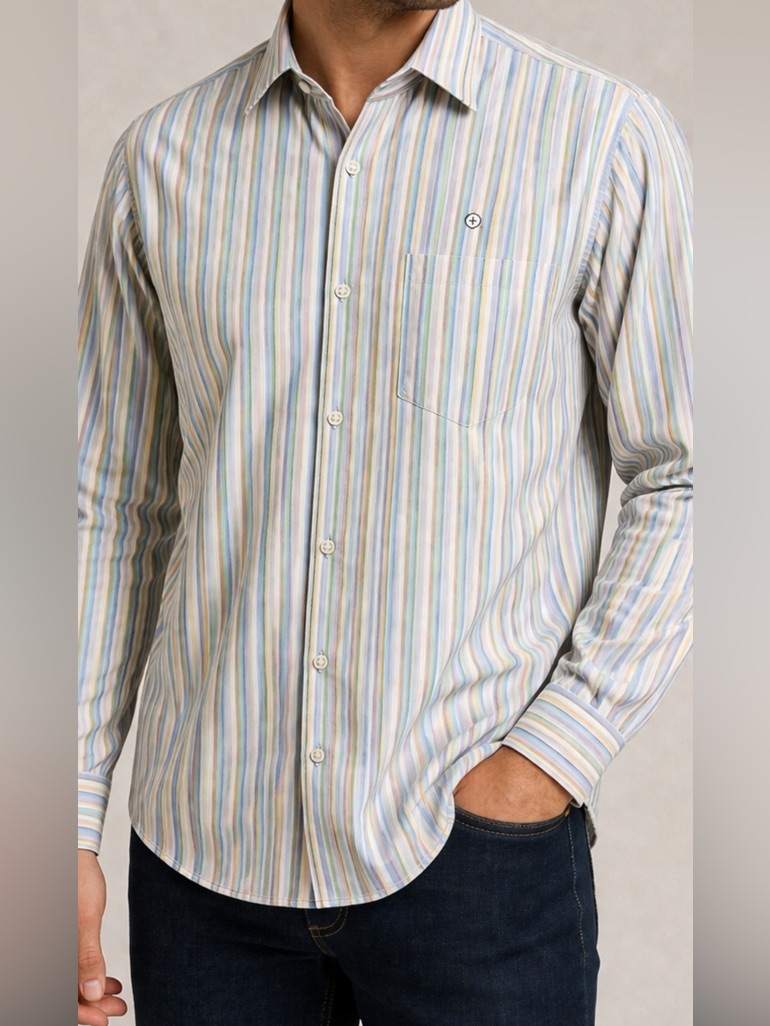 Barneys New York Blue Stripe Shirt Mens 16